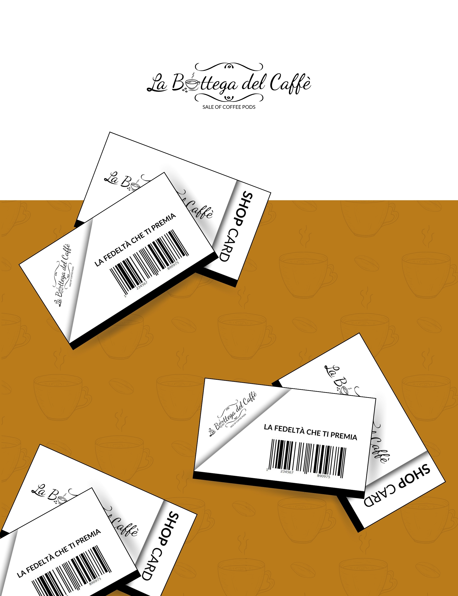 La Bottega del Caffè ha affidato a noi la gestione e la fidelizzazione del cliente creando delle gif card pensate appositamente per il brand