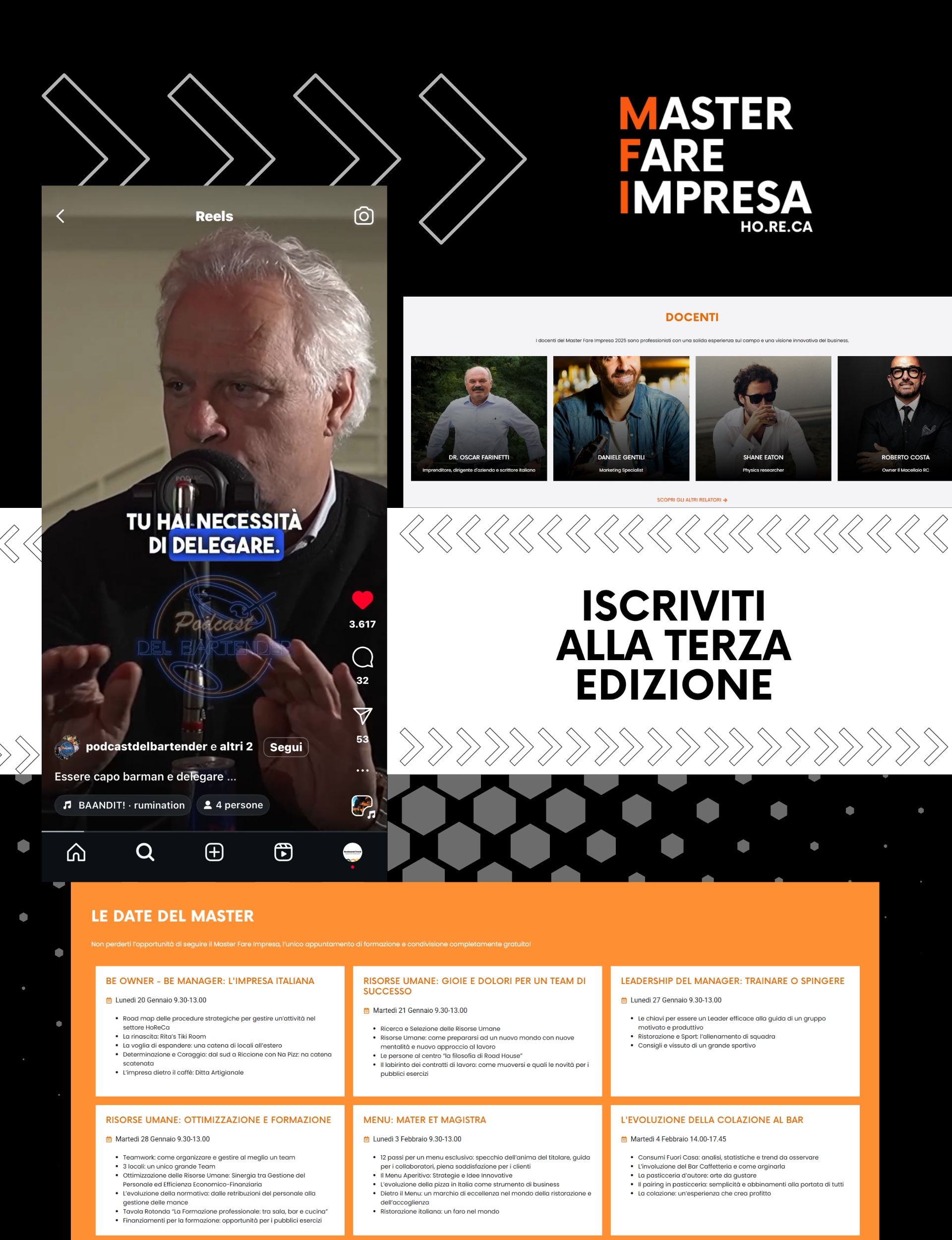 Abbiamo curato tutto l'aspetto di digital marketing di un evento nazionale come il Master Fare Impresa, email marketing, ads, landing page