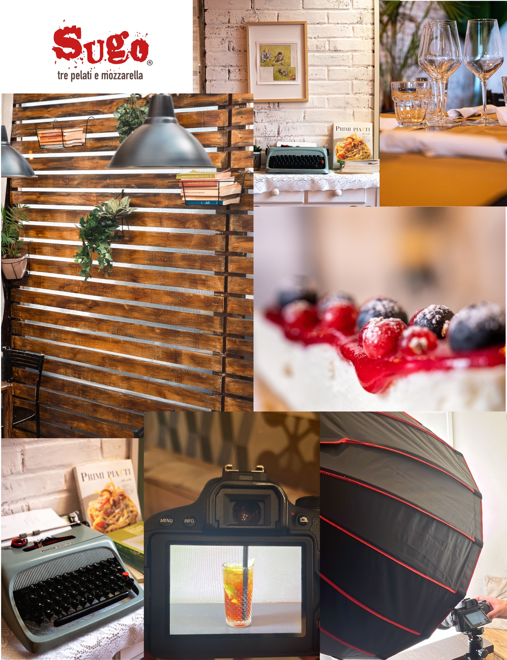 Abbiamo pensato ad uno shooting che rispecchiasse Sugo, dai piatti alla location. Trasmettere tramite scatti e video il sapore del brand